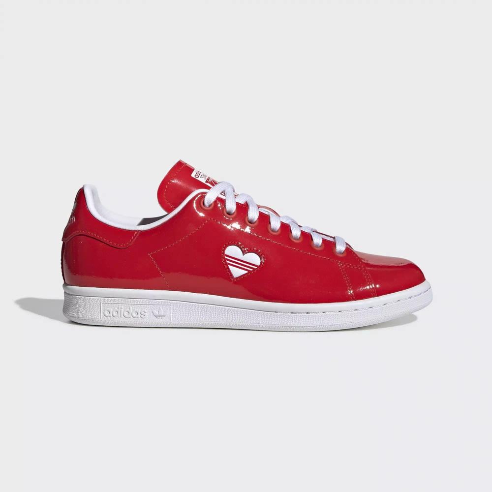 Adidas Stan Smith Tenis Rojos Para Mujer (MX-50376)